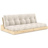 Karup Design Bela raztegljiva sedežna garnitura iz rebrastega žameta 196 cm Base – Cene