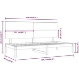  Dnevna postelja bela 90x200 cm trdna borovina, (20727156) | Shoptok.si