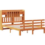  Knjižna postelja brez vzmetnice vošč. rjava 150x200 cm borovina, (21611862) | Shoptok.si