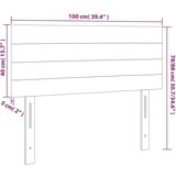  Uzglavlje svjetlosivo 100x5x78/88 cm baršunasto | shoptok.hr