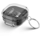 Mehak ovitek za slušalke iz TPU, združljiv s Samsung Galaxy Buds4/4 Pro – odporen na udarce, vodoodporen in madeže ter s kavljem Transparent whit, (5000213066)