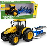  Agricultural Tractor with Multi-furrow Plow Lights Sounds Yellow 1:24 | Shoptok.si