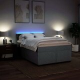 vidaXL Box spring postelja z vzmetnico svetlo siva 160x200 cm žamet | Shoptok.si