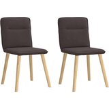 VidaXL Blagovaonske stolice od tkanine 2 kom tamnosmeđe VidaXL Blagovaonske stolice od tkanine 2 kom tamnosmeđe Slike