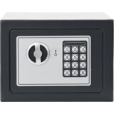 vidaXL Elektronska digitalna kasa Temno siva 23x17x17 cm Jeklo | Shoptok.si