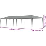  Zabavni šotor Svetlo siva 1200 x 300 x 255 cm PE in jeklo, (5000218849) | Shoptok.si