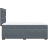 Box spring krevet s madracem tamnosivi 90x190 cm baršunasti | shoptok.hr