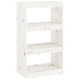 Maison Chic Knjižna omara - Knjižni regal bela 60x30x103,5 cm trdna borovina, (21724570) Cene