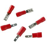 VOLTOMAT Ploščati vtič (2,8 mm, Prečni prerez: 0,5 mm² - 1,5 mm², 10 x ploščati vtič, 10 x ploščata vtičnica, Rdeča) | Shoptok.si