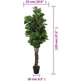 vidaXL Umjetno stablo lirastog fikusa 134 listova 120 cm zeleno | shoptok.hr