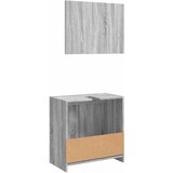  2-dijelni set kupaonskog namještaja siva boja hrasta drveni | shoptok.hr