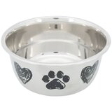 Trixie Posoda Kovinska vzorec srce/šape 1 l/fi-15 cm | Shoptok.si