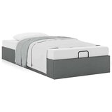vidaXL Otomanski posteljni okvir brez vzmetnice siv 90x190 cm blago | Shoptok.si