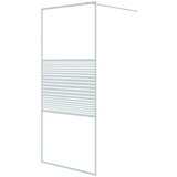 Pregrada za tuš bijela 90 x 195 cm s prozirnim staklom ESG | shoptok.hr