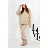 Kesi Insulated cotton set, sweatshirt + trousers Brooklyn light beige Cijene