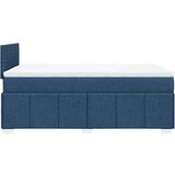 vidaXL Krevet s oprugama i madracem plavi 120 x 190 cm od tkanine | shoptok.hr