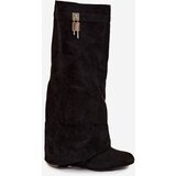 Boto Women's Platform Boots with Strap and Silver Detail Black Korivelle | Shoptok.si