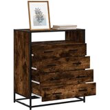 vidaXL Ormar s ladicama dimljeni hrast 70x41x83,5 cm konstruirano drvo | shoptok.hr