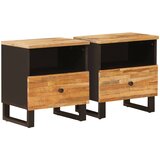  Ormar za krevet 2 pcs Smeđa 40 x 33 x 46 cm Čvrsto drvo manga | shoptok.hr