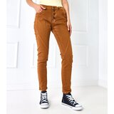 Gemre Heavner brown pants decorated with stitching | shoptok.hr