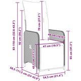vidaXL Vrtna bistro garnitura 9-delna z blazinami rjav poli ratan, (21324104) | Shoptok.si