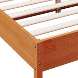 vidaXL Okvir kreveta s uzglavljem voštano smeđi 160x200 cm od borovine | shoptok.hr