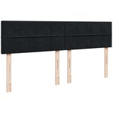 vidaXL Box spring postelja z vzmetnico črna 180x200 cm žamet | Shoptok.si