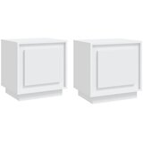 Maison Chic Dvo delni komplet Nočne omarice - Nočne mize bela 44x35x45 cm inženirski les, (21690186) | Shoptok.si