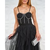 Resti Black women's midi dress with tulle | Eponuda.ba