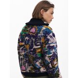 Desigual Prijelazna jakna plava / tamno zelena / tamno ljubičasta / vuneno bijela | shoptok.hr