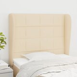  Uzglavlje s ušima krem 93x23x118/128 cm od tkanine | shoptok.hr