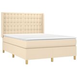  box spring s madracem LED krem 140x200 cm od tkanine | shoptok.hr