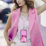  Privjesak za telefon CRYSTAL DIAMOND / dužina kabla 74cm (37cm u omči) / oko vrata svijetloružičasta | shoptok.hr