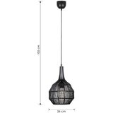  Mat črna viseča svetilka s kovinskim senčilom Soraya – | Shoptok.si