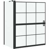 vidaXL Kopalna tuš zavesa Črna in prozorna 116 x 68 x 128 cm, (5000093287) | Shoptok.si