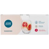 Altom design Dijamantne Čaše za Sok 390 ml - Set od 6 Komada | shoptok.hr