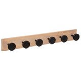 5five FIVE ČIVILUK SA 6 KUKICA 58X7X8CM MDF CRNA/NATURAL | Eponuda.com
