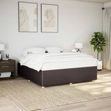 Maison Chic Posteljni okvir - Dvoposteljna postelja - Zakonska postelja brez vzmetnice temno rjav 200x200 cm blago-J4355, (21762411) | Shoptok.si