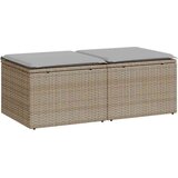 vidaXL 2-dijelni set vrtnih sofa s jastucima bež od poliratana bagrem | shoptok.hr
