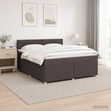  Boxspring krevet s madracem Tamno smeđa 160 x 200 cm Tkanina 160 x 200 x 100.5 cm | Shoptok.si