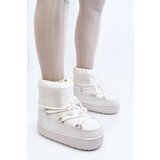 Boto Women's White Snow Boots with Lacing Toolsa | Shoptok.si
