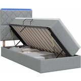  LED krevet za pohranu s madracem Svjetlosiva 90 x 190 cm | shoptok.hr