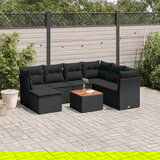 vidaXL 8-dijelni set vrtnih sofa od poliratana s jastucima crni | shoptok.hr