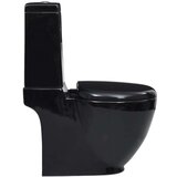 Keramička Keramična WC školjka okrogla pretok vode spodaj črna, (20766801) | Shoptok.si