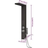 vidaXL Panel za tuširanje aluminijski crni | shoptok.hr