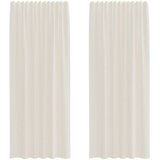 vidaXL Voile zavese z žepi za palice 2 kosa kremne barve, (5000297318) | Shoptok.si