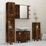 The Living Store Kopalniške omarice 4 kosi dimljen hrast inženirski les - Komplet Kopalniškega Pohištva, (21436711) | Shoptok.si