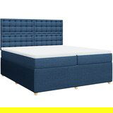 vidaXL Box spring postelja z vzmetnico modra 200x200 cm blago, (21307168) Cene