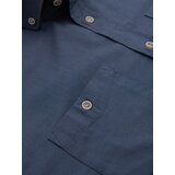 Ombre Men's linen shirt with classic collar and pockets REGULAR FIT - blue | Shoptok.si