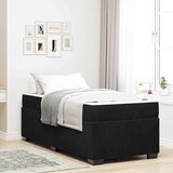 vidaXL Posteljni okvir z vzmetnico Drugo Črna 80 x 200 cm Žamet | Shoptok.si
